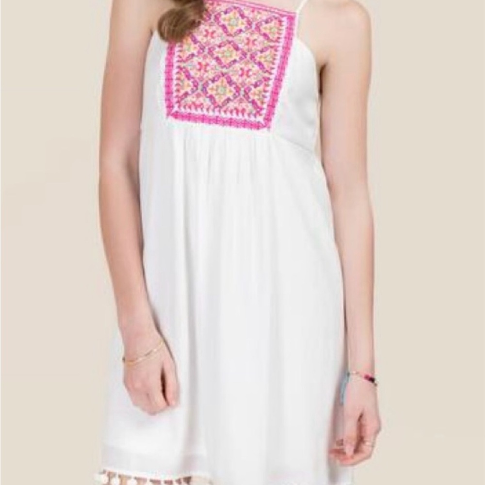 Embroidered Mini Summer Dress